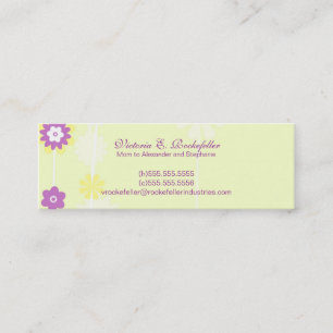 Cartes jaunes de maman de fleur