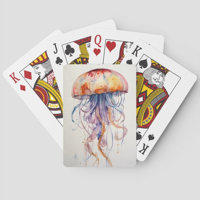 Cartes "Jellies enchantées : carte de jeu de la méduse de (dos)