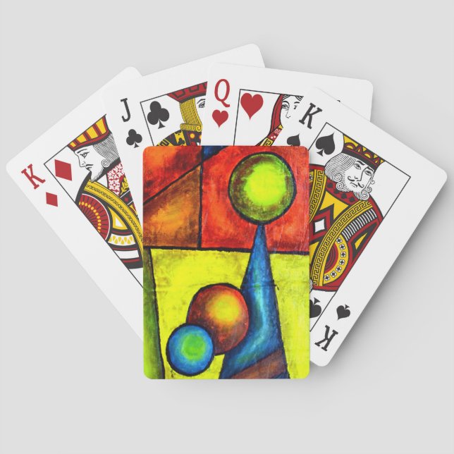 Cartes Jeu de Cartes, Équilibre, Abstrait Acrylique (dos)