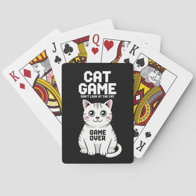 Cartes Jeu de chat ne regardez pas le chat sur drôle (dos)