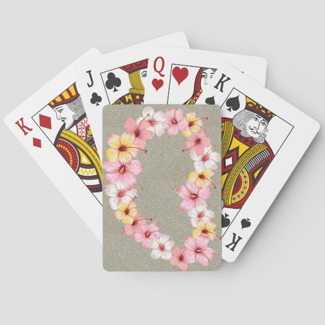 Cartes Jeu de collier de fleurs rose (dos)