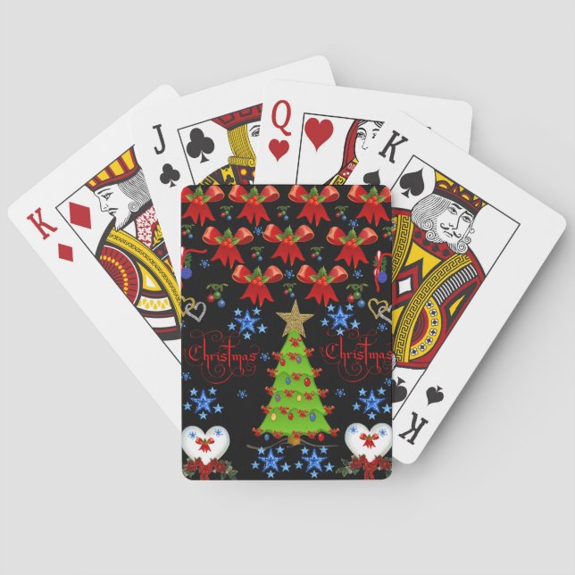 Cartes Jeu de Noël noir (dos)