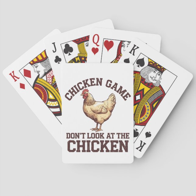 Cartes Jeu de poulet ne regardez pas le poulet (dos)