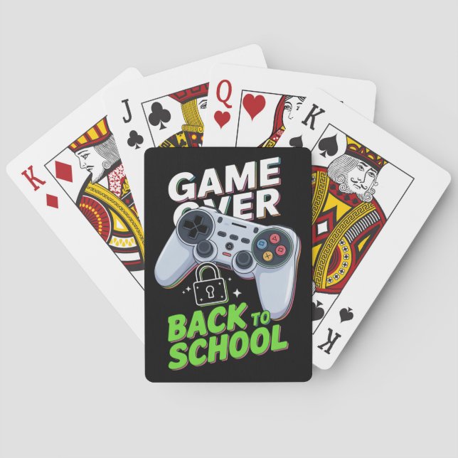 Cartes Jeu De Retour À L'École Funky Première Journée Éco (dos)