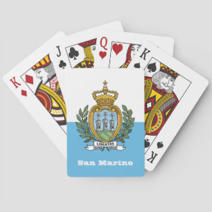 Cartes Jeu du Drapeau de Saint-Marin, San Marino Jouer de