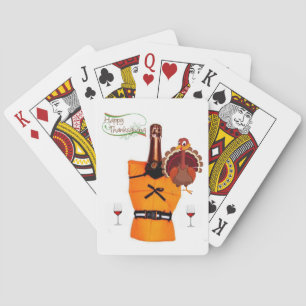 Cartes Jour de bon thanksgiving Jeu Carte Deck, Vin