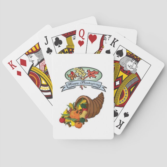 Cartes Jour de bon thanksgiving Jeu de carte Deck (dos)