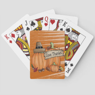 Cartes Jour de bon thanksgiving Jeu de carte Deck