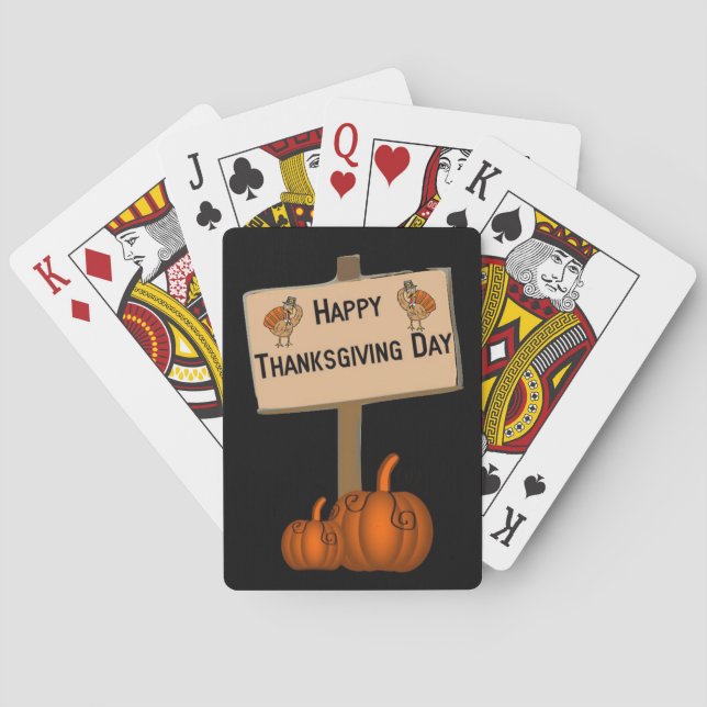 Cartes Jour de bon thanksgiving Jeu de carte Deck (dos)
