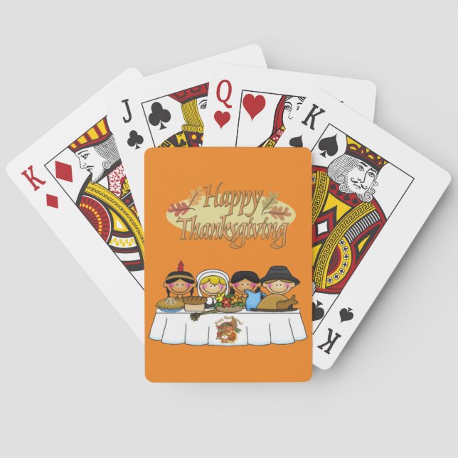 Cartes Jour de bon thanksgiving Jeu de carte Deck (dos)
