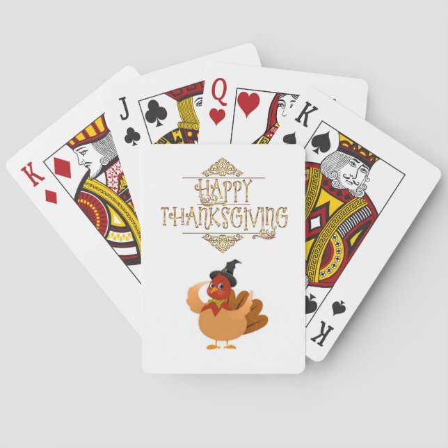 Cartes Jour de bon thanksgiving Jeu de carte Deck (dos)