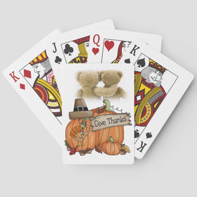 Cartes Jour de bon thanksgiving Jeu de carte Deck (dos)