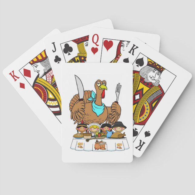 Cartes Jour de bon thanksgiving Jeu de carte Deck (dos)