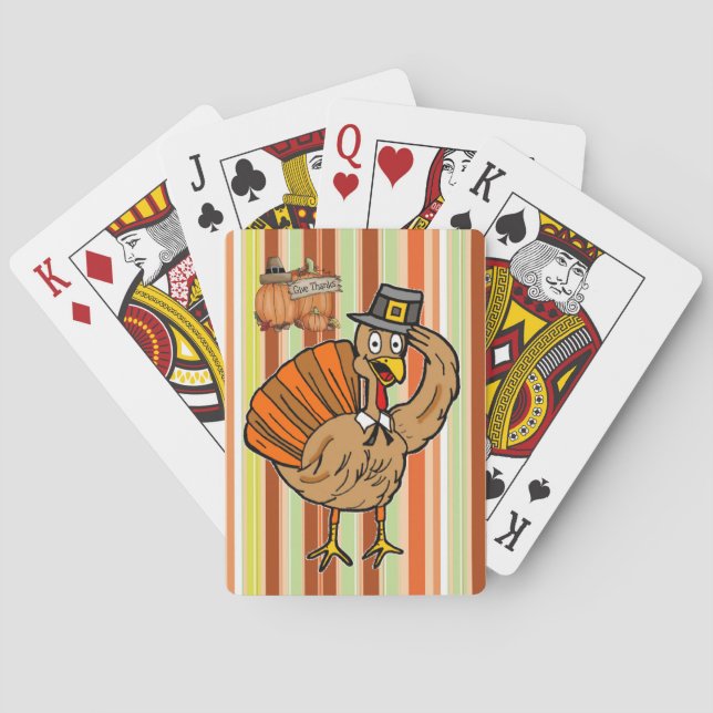 Cartes Jour de bon thanksgiving Jeu de carte Deck (dos)