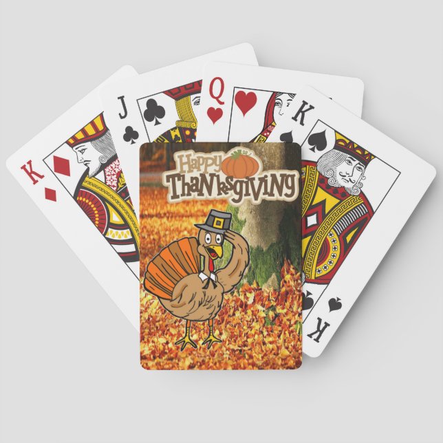Cartes Jour de bon thanksgiving Jeu de carte Deck (dos)