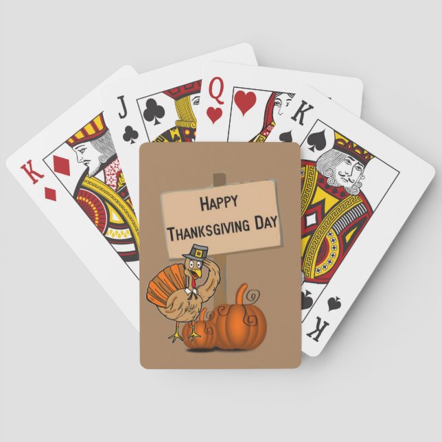 Cartes Jour de bon thanksgiving Jeu de carte Deck (dos)
