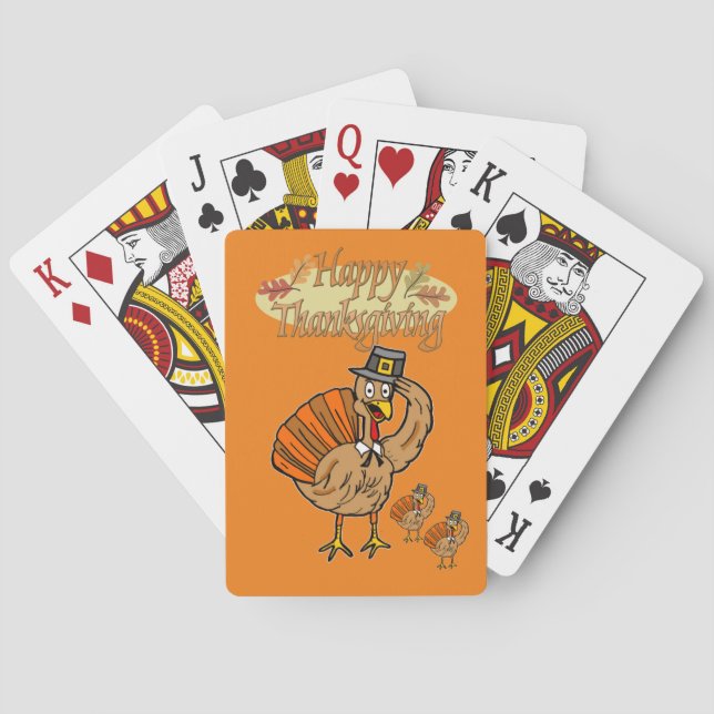 Cartes Jour de bon thanksgiving Jeu de carte Deck (dos)