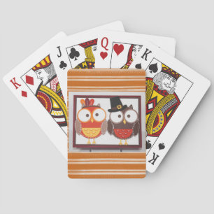 Cartes Jour de bon thanksgiving Jeu de carte Deck, Chouet