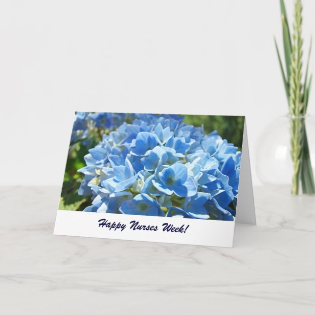 Cartes Joyeuse Semaine des Infirmières ! Fleurs d' (Devant)