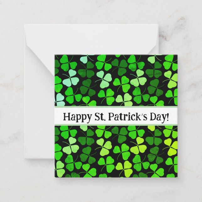 Cartes joyeuse St Patrick, mignonnes, à stocker ! (Devant)