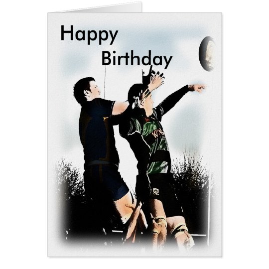 Cartes Joyeux  anniversaire  de rugby  Zazzle fr