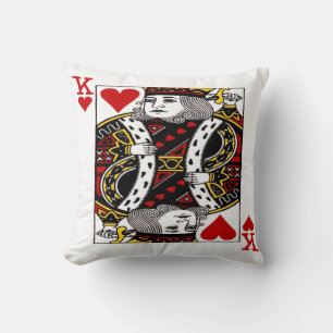 Cartes King of Hearts Oreillers décoratifs