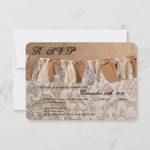 Cartes Kraft 3.5x5 R.S.V.P.