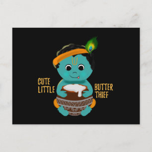 Cartes Krishna Baby Krishna carte postale art Spri