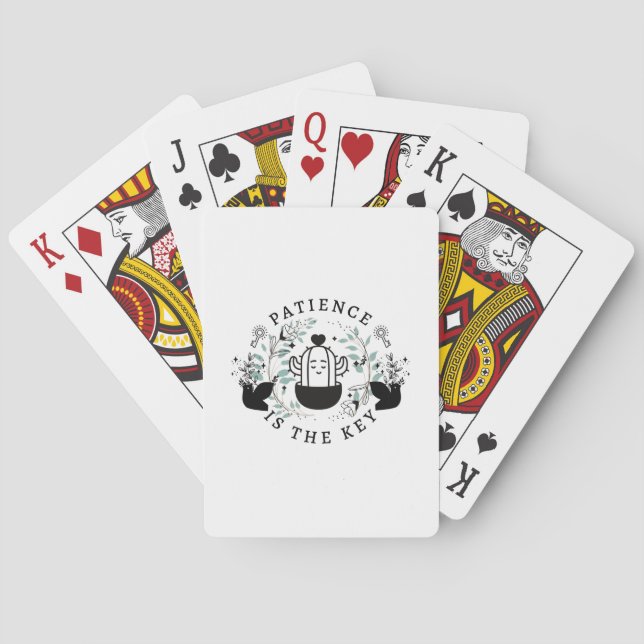 Cartes La patience est la clé d'une carte de jeu classiqu (dos)
