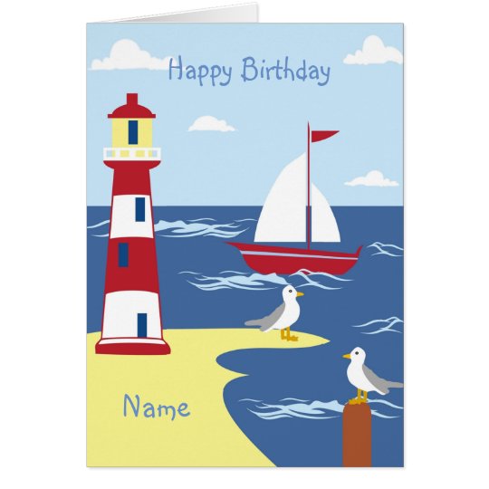 Cartes La vie est un cadeau nautique de filleul de GARÇON