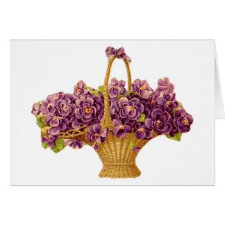 Cartes Lavendar Flower Basket