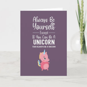 Cartes Licorne Rose Mignonne Fille Féminin Poney D