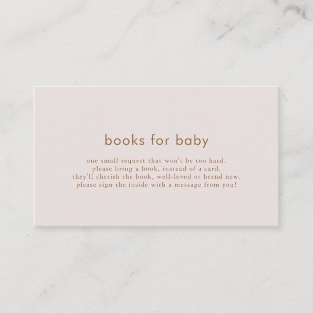 Cartes Livres en Or Rose pour Bébé (Devant)