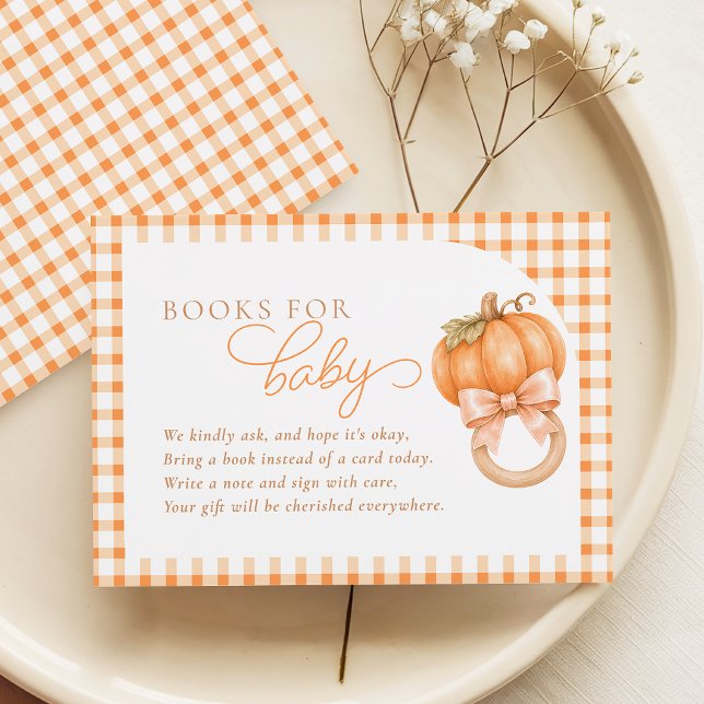 Cartes Livres pour Bébé Gingham Little Pumpkin (Créateur téléchargé)