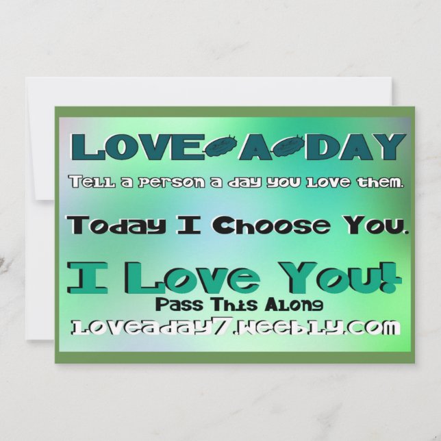 Cartes Love-a-Day (Devant)