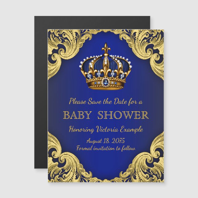 Cartes magnétiques de save the date pour la baby s (Devant / Derrière)