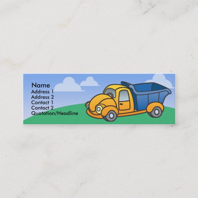 Cartes maigres de profil de camion à benne (Devant)