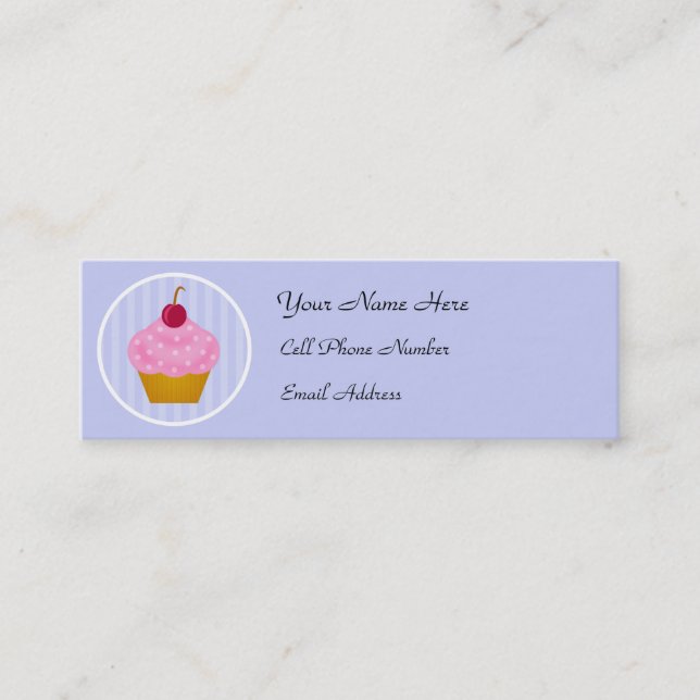 Cartes maigres de profil de petit gâteau de Kawaii (Devant)