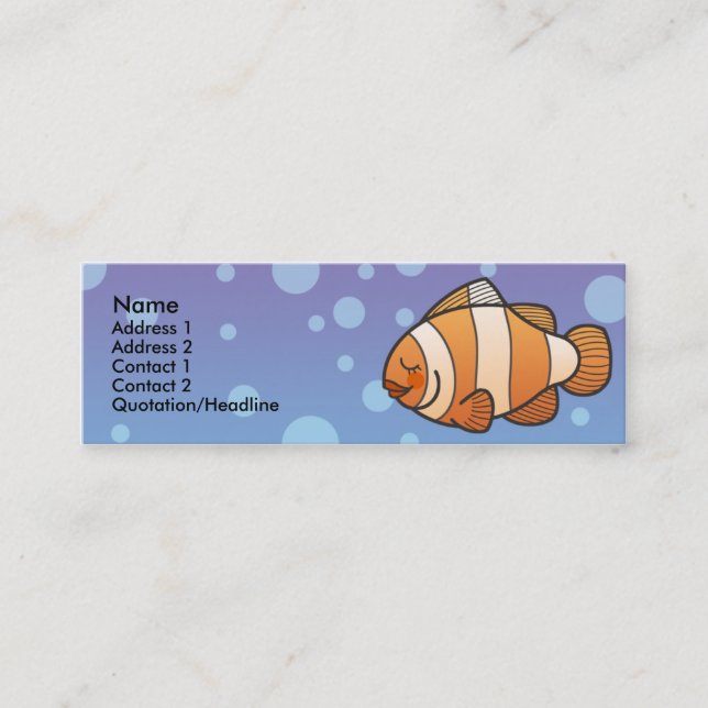 Cartes maigres de profil de poissons de clown (Devant)