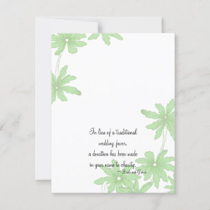 Cartes Mariage Charity Favoriser Daisies Vert cla