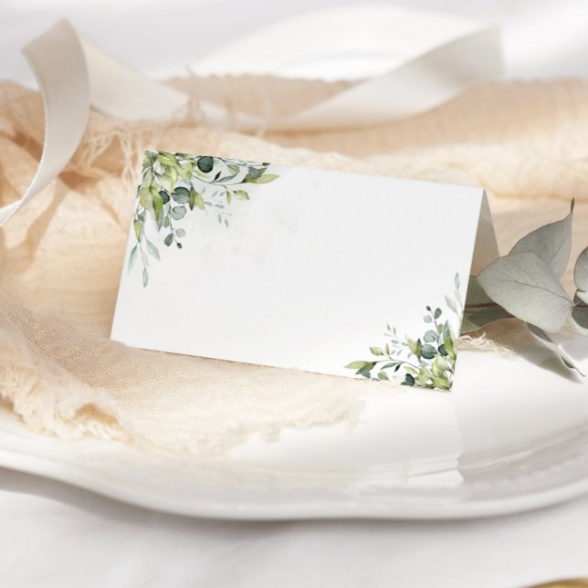 Cartes mariage d'eucalyptus vertes (Créateur téléchargé)