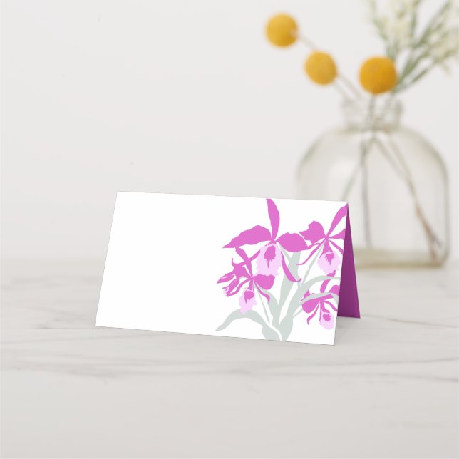 Cartes mariage gris violet orchidée graphique (Devant)