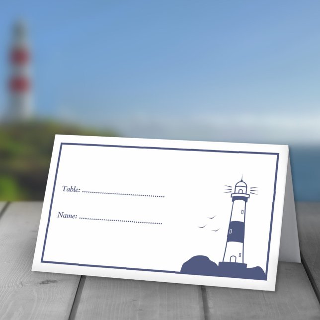 Cartes Mariage phare (Lighthouse Wedding Place Cards)