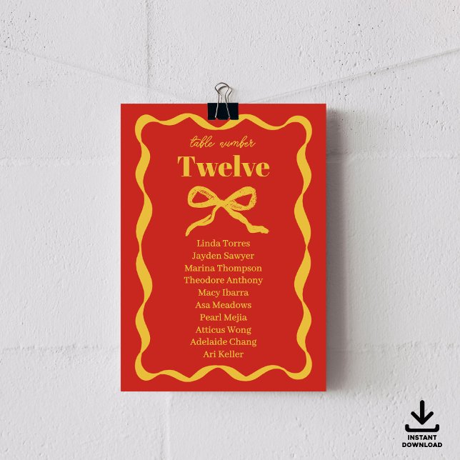 Cartes Mariage rétro Coquette Bow (Créateur téléchargé)