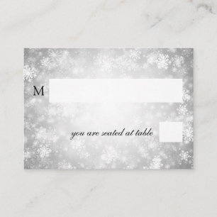 Cartes mariages Argent Winter Wonderland
