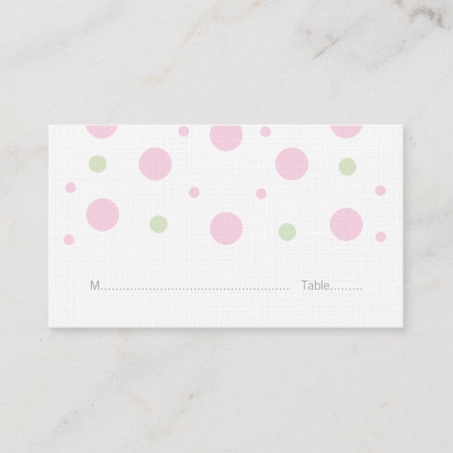 Cartes Mariages Confetti Vert Rose (Devant)