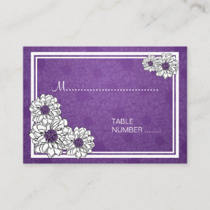 Cartes mariages Dahlia Floral Purple