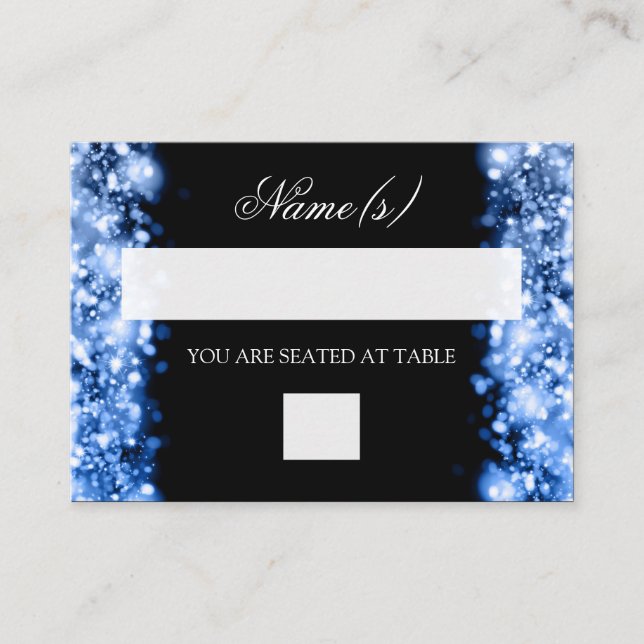 Cartes mariages Feux de Flamme Sapphire Bleu (Devant)