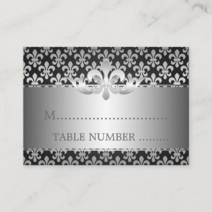 Cartes mariages Fleur De Lis Noir