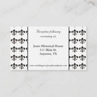 Cartes Mariages Fleur De Lis Noir